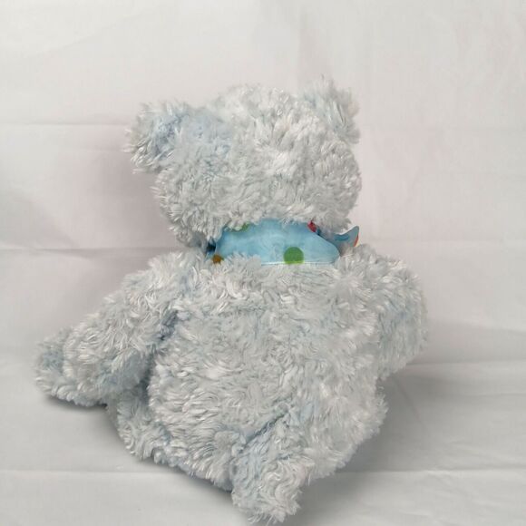 Ty Classic Raindrops The Blue Bear with a Polka Dot Ribbon Medium No Tags - Picture 7 of 13